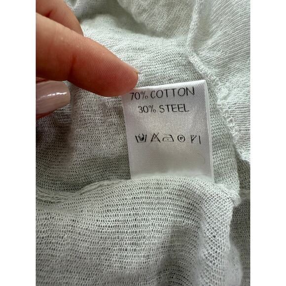 Mj. Watson Gray Pullover Tiered Sweater Sz L 70% Cotton 30% Steel Luxury Knit - Picture 9 of 9